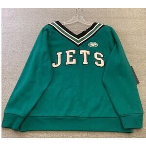 Tommy Hilfiger Women's XL Green Jets NFL Sweatshirt Pullover New With Tags